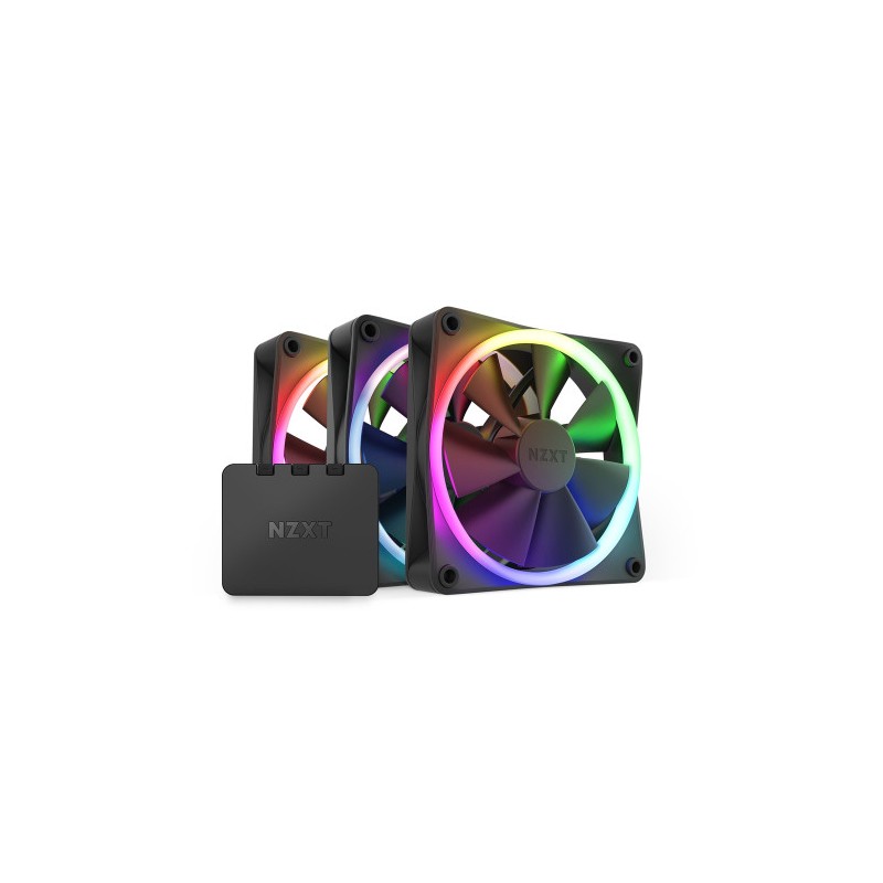 NZXT F120 RGB Triple Pack Carcasa del ordenador Ventilador 12 cm Negro 3 pieza(s)