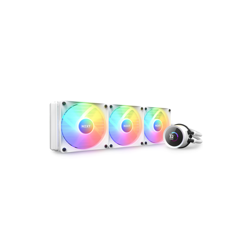 NZXT Kraken 360 RGB Procesador Sistema de refrigeración líquida todo en uno 12 cm Blanco 1 pieza(s)