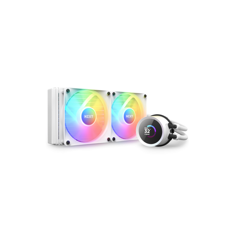 NZXT Kraken 240 RGB Procesador Sistema de refrigeración líquida todo en uno 12 cm Blanco 1 pieza(s)
