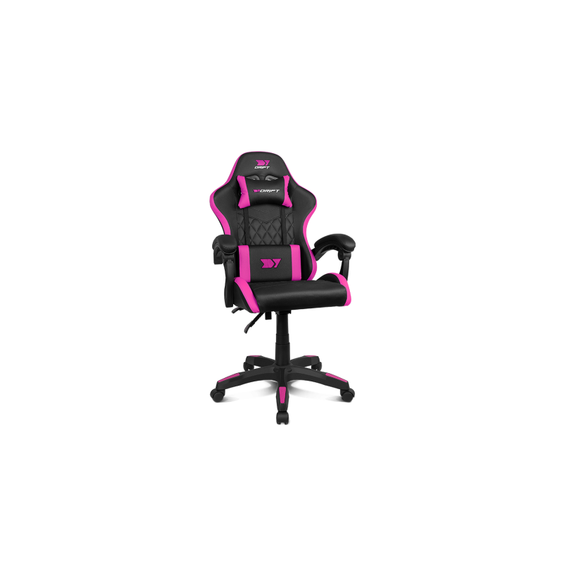 DRIFT DR35 Silla para videojuegos de PC Asiento acolchado Negro, Rosa