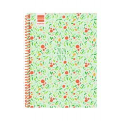 AGENDA ESCOLAR 2024-2025 4º 155X212 SEMANA VISTA HORIZONTAL DIVA FRUITS FINOCAM 536140325