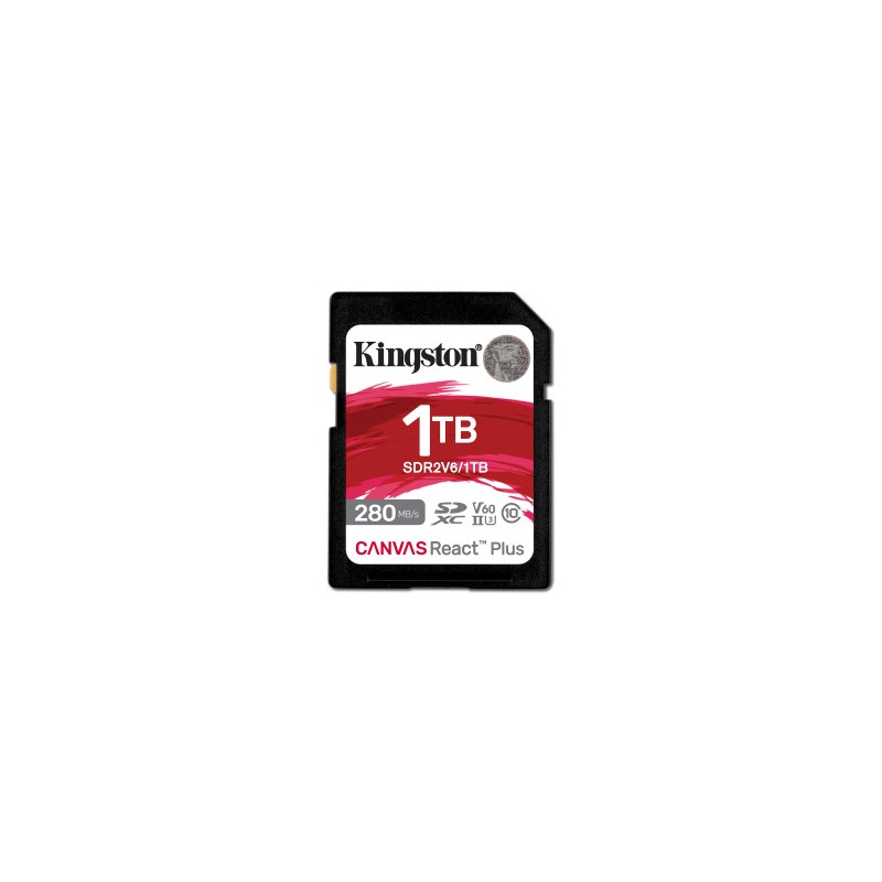 Kingston Technology Canvas React Plus 1 TB SDXC UHS-II Clase 10