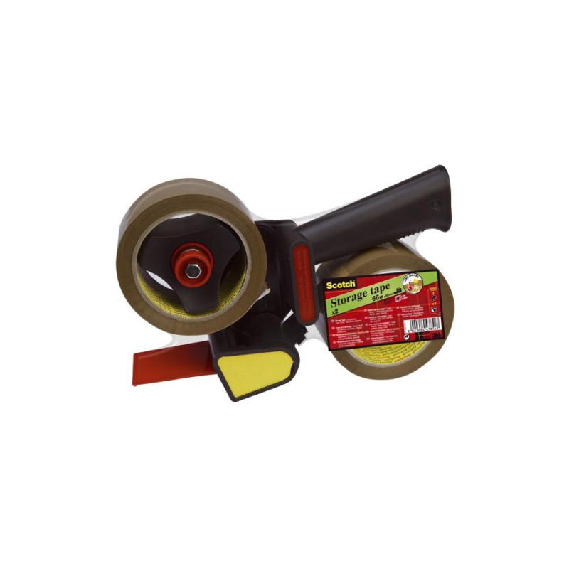 PACK PRECINTADORA MANUAL + 2 ROLLOS CINTA DE EMBALAJE MARRÓN 50MM X 66M HV.5066.R2D.B SCOTH 7100298856