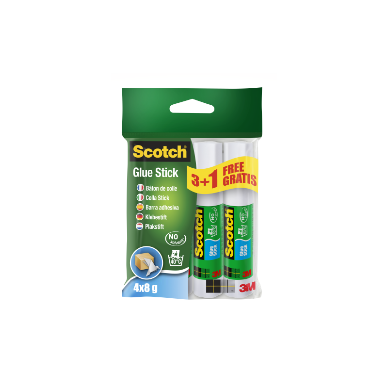 PACK 3+1 BARRAS ADHESIVO PERMANENTE 8G 6232SN SCOTH 7100115629
