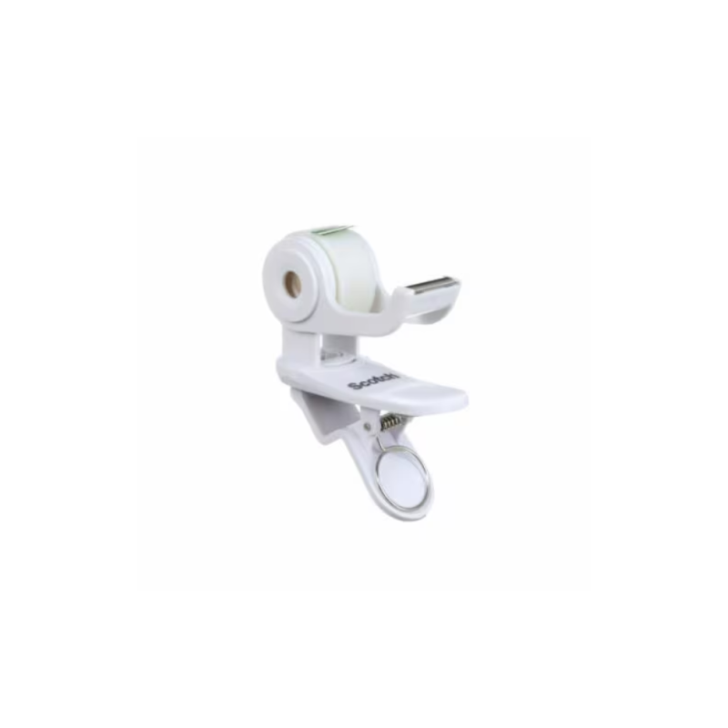 DISPENSADOR PORTARROLLOS CLIP&TWIST C19 BLANCO CON ROLLO CINTA INVISIBLE 19MM X 8,89M MAGIC C19-CLIP-WH-EMEA SCOTH 7012754545