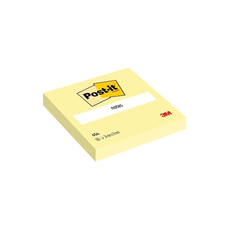 PACK 12 BLOCS 100 HOJAS Z-NOTES 76X127MM CANARY YELLOW CAJA CARTÓN R350 CY POST-IT 7100290186
