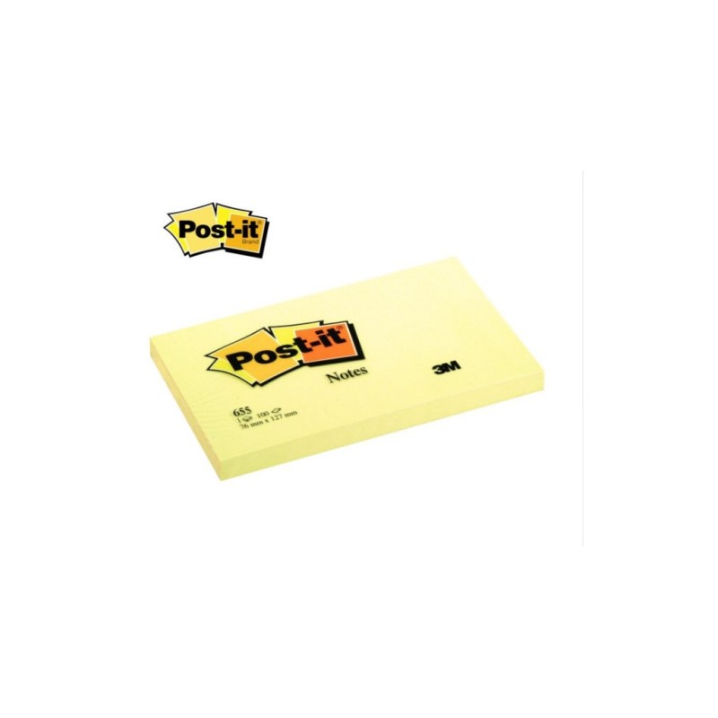 BLOC 100 HOJAS NOTAS ADHESIVAS 76X127MM CANARY YELLOW 6830-CY-W10 POST-IT 7100317839