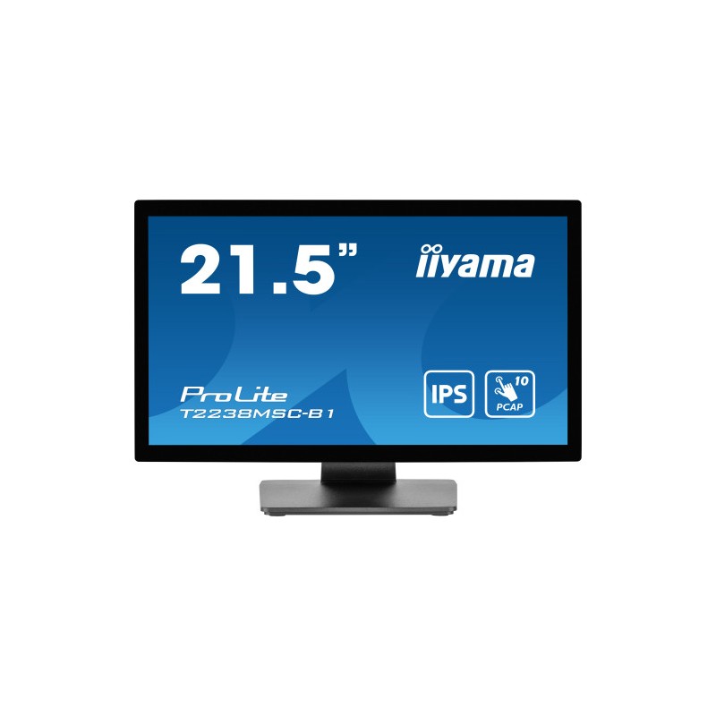 iiyama ProLite T2238MSC-B1 pantalla para PC 54,6 cm (21.5") 1920 x 1080 Pixeles Full HD LED Pantalla táctil Negro