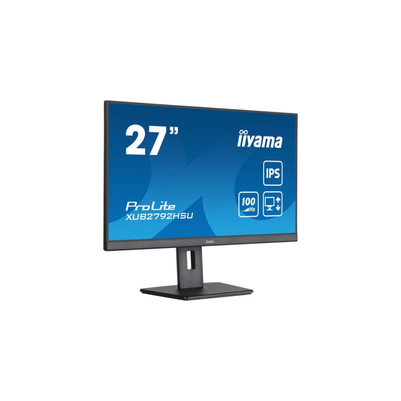 MONITOR IIYAMA 27" PROLITE XUB2792HSU-B6, IPS, 100HZ, 0,4MS, USB, HDMI, DISPLAYPORT, ALT 2x2W, ALTU, GIRO, INCLI, PIVOT