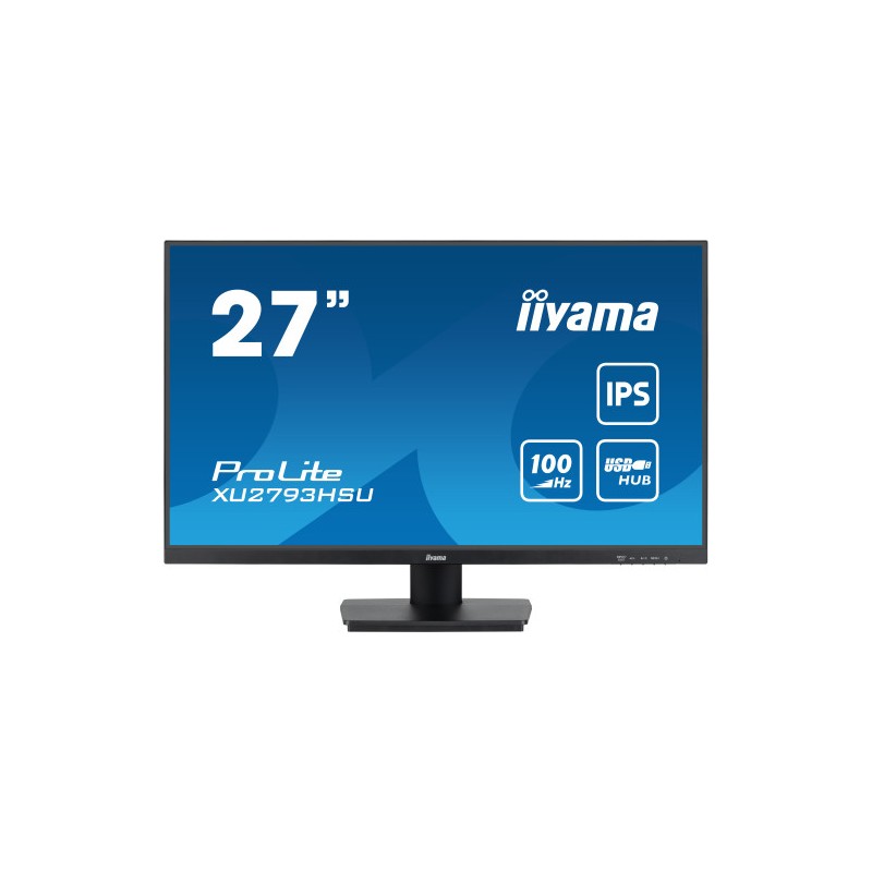MONITOR IIYAMA 27" PROLITE XU2793HSU-B6, IPS, 100HZ, 1MS, USB, HDMI, DISPLAYPORT, ALT 2x2W, INCLI