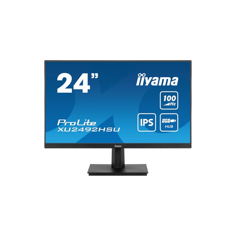 MONITOR IIYAMA 24" PROLITE SLIM XU2492HSU-B6, IPS, 100HZ, 0,4 MS, USB, HDMI, DISPLAYPORT, ALT 2x2W, INCLI