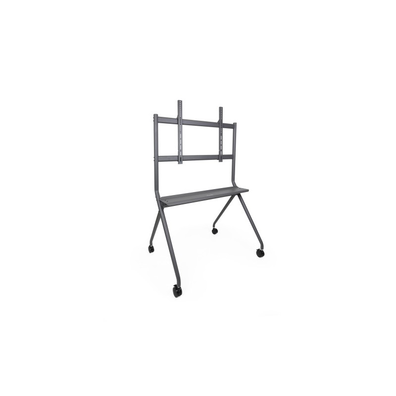 TooQ iSTAND Soporte de Suelo con Ruedas para Pantallas 50"- 86", Gris