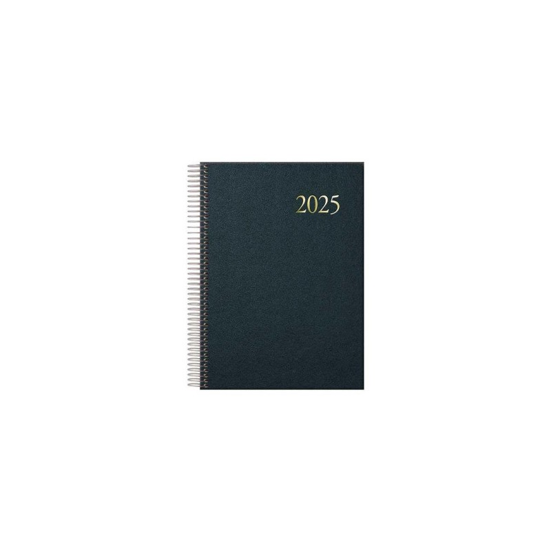 AGENDA 2025 SEGOVIA ESPIRAL DÍA PÁGINA 14 X 20 CM COLOR NEGRO CATALAN DOHE 12735 - 25