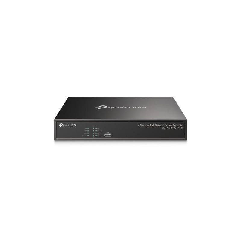 TP-Link VIGI NVR1004H-4P Grabadore de vídeo en red (NVR) Negro