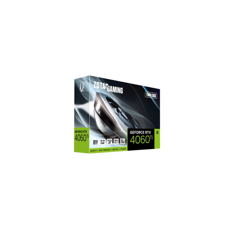 VGA ZOTAC RTX 4060 TI TWIN EDGE ,NV,RTX4060TI,GDDR6,8GB,128BIT,HDMI+3DP,2 VENTILADORES (ZT-D40610E-10M)