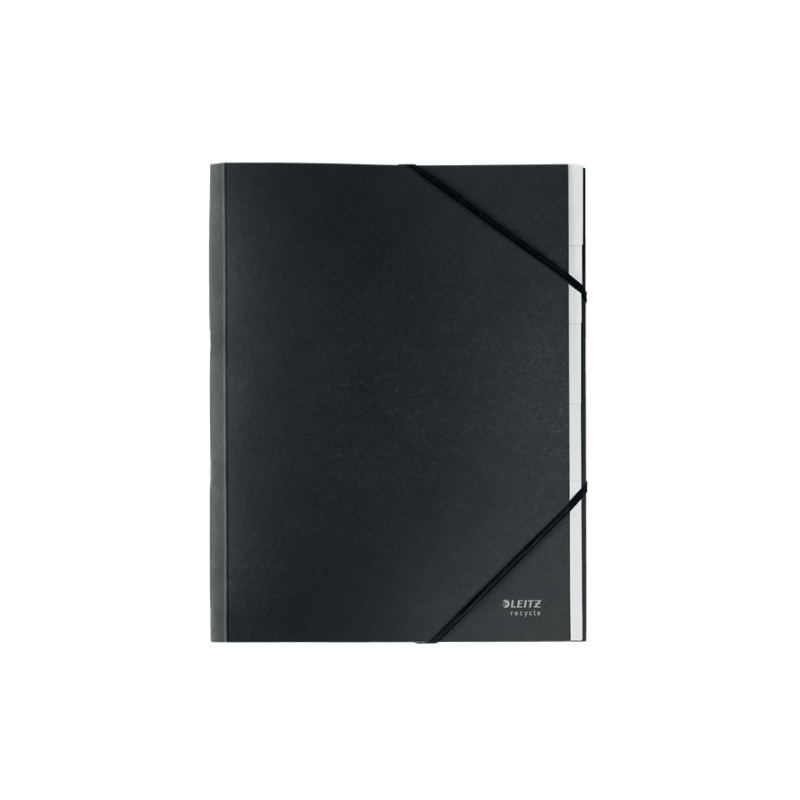 CARPETA CLASIFICADORA DE CARTON 6 POSICIONES A4 RECYCLE 100% NEGRO LEITZ 39140095