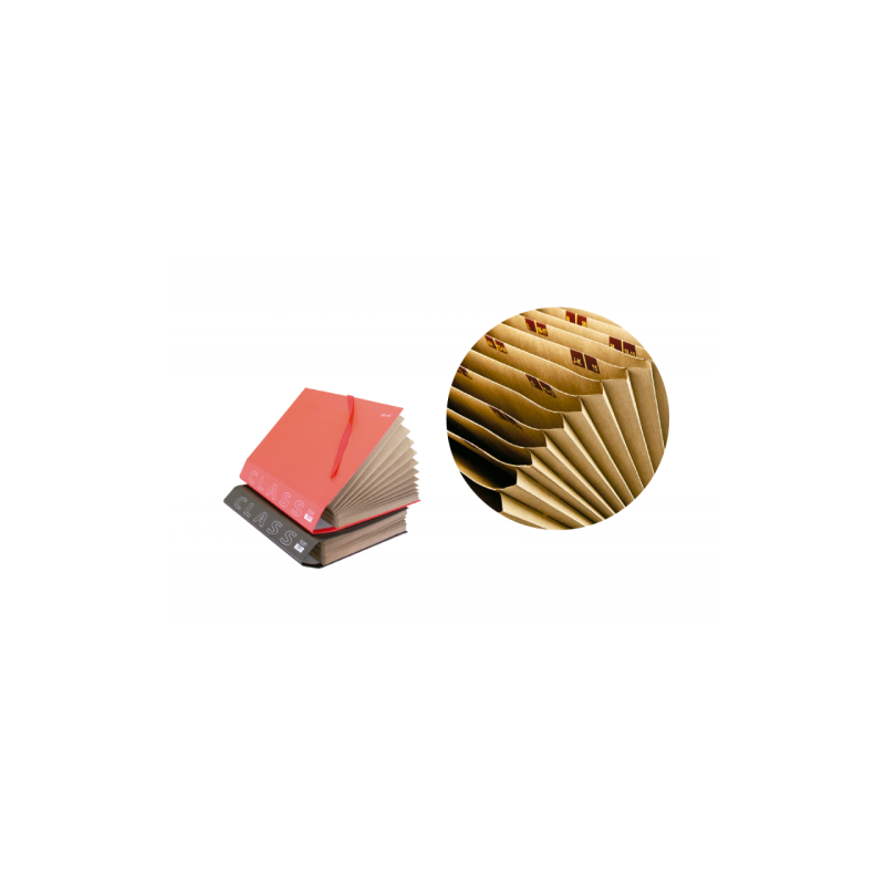 CARPETA ACORDEON FUELLE FOLIO CARTON FORRADO GELTEX PLASTIFICADO BURDEOS MATE MARIOLA 0918BU