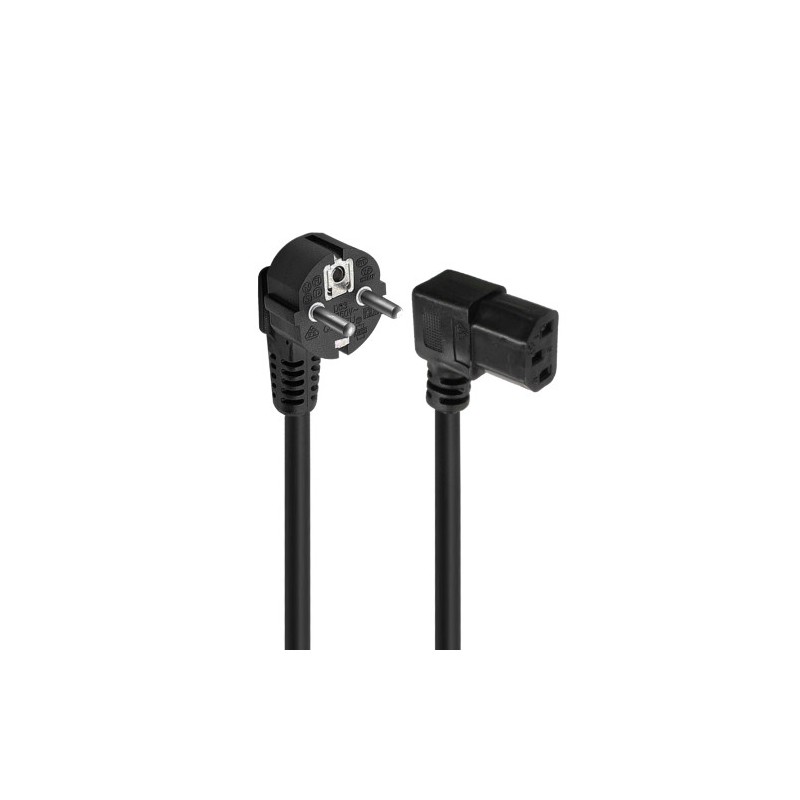 Ewent EC1910 cable de transmisión Negro 1,8 m C13 acoplador Enchufe tipo F