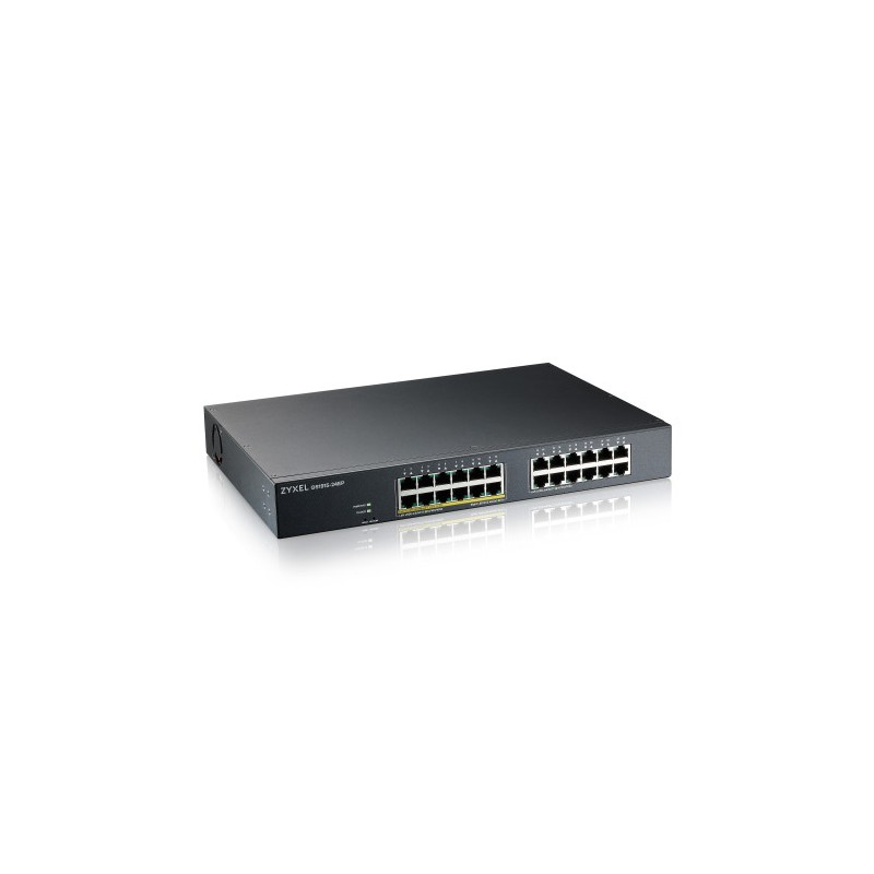 ZYZEL ZYXEL GS1915-24EP, 24-PORT GBE, 12 PORT POE, 130 WATT 802.3AT, RACKMOUNT Y DESKTOP, SIN VENTILADOR, SMART HYBRID MODE SWIT