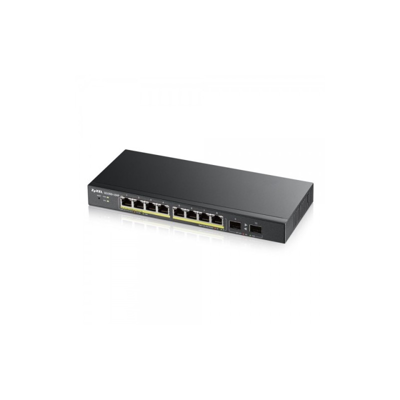 Zyxel GS1900-8HP v3 PoE Gestionado L2 Gigabit Ethernet (10/100/1000) Energía sobre Ethernet (PoE) Negro