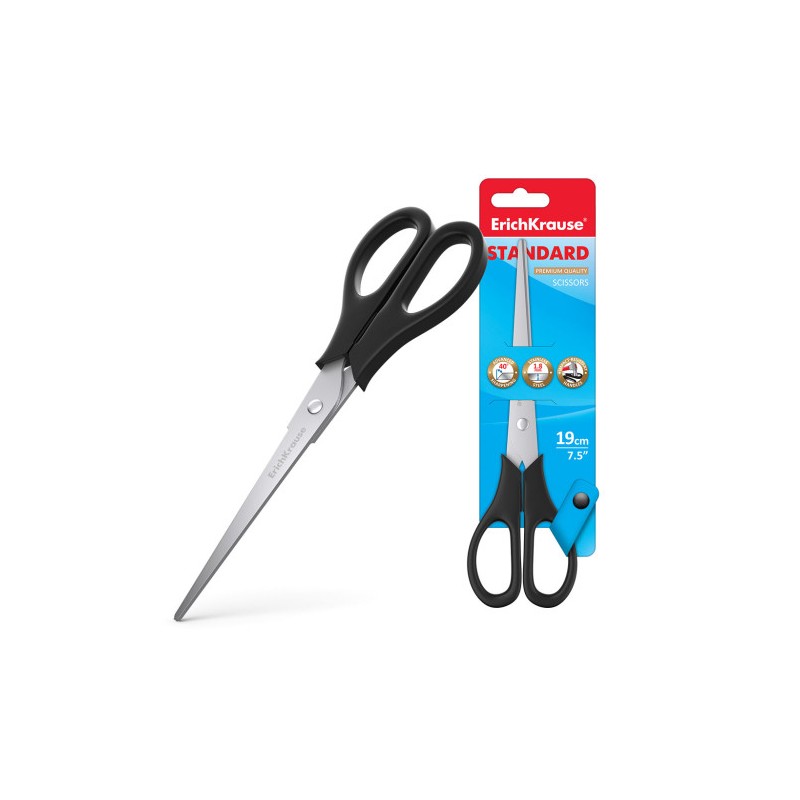 BLÍSTER TIJERAS STANDARD 19 CM ERICH KRAUSE 21881