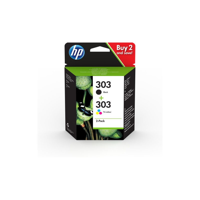 HP Paquete de 2 cartuchos de tinta Original 303 negro/tricolor