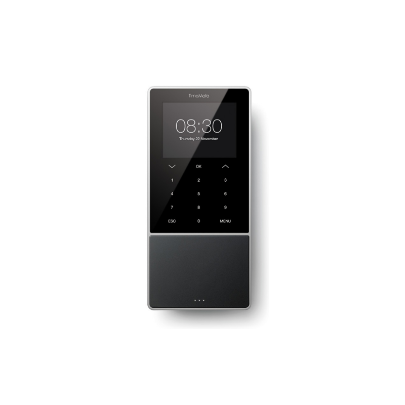 Safescan 125-0635 sistema de fichaje Negro Contraseña, Tarjeta inteligente Corriente alterna TFT Ethernet