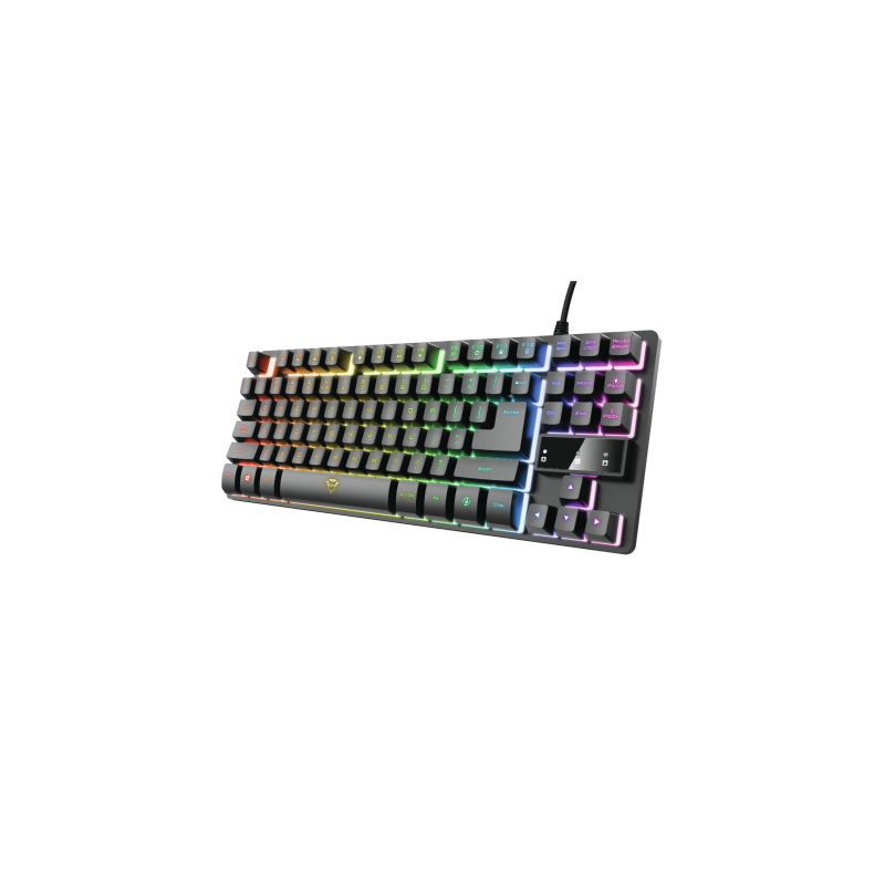 Trust GXT 833 Thado teclado USB Español Negro, Plata