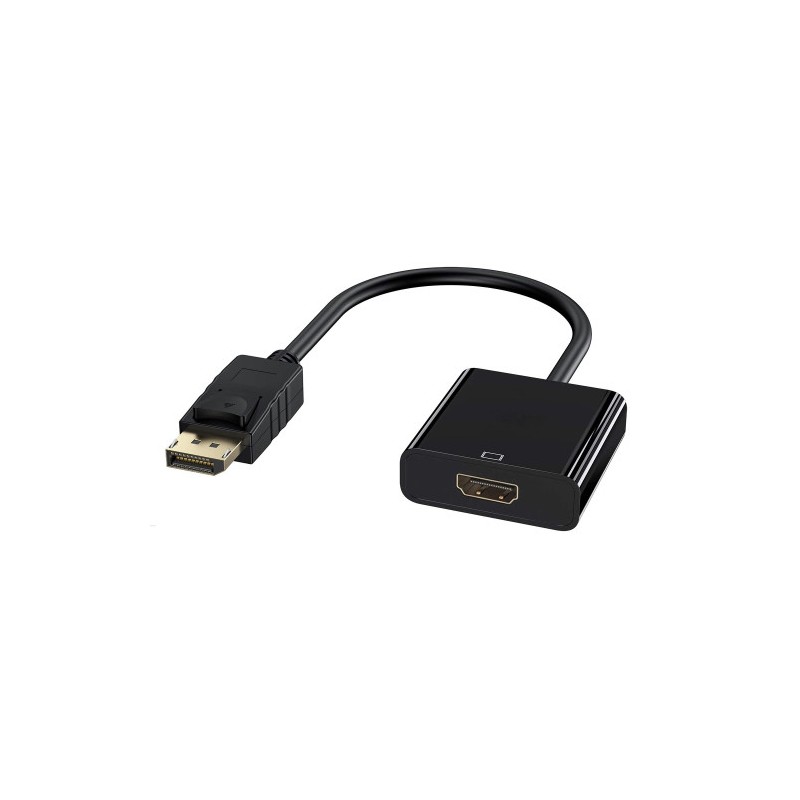 Ewent EC1455 adaptador de cable de vídeo 0,15 m DisplayPort HDMI Negro