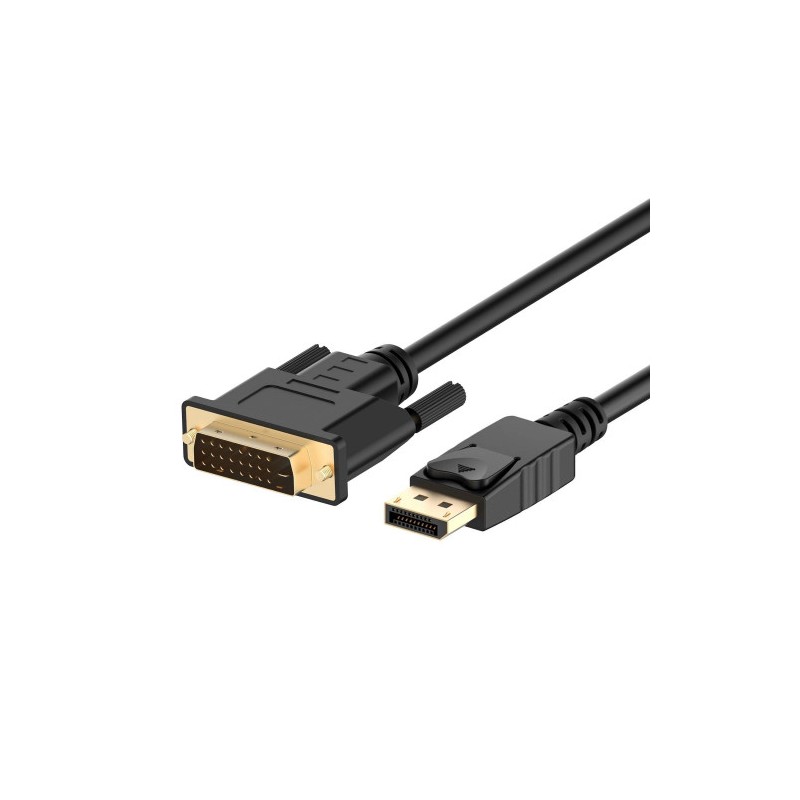 Ewent EC1440 adaptador de cable de vídeo 1 m DisplayPort DVI-D Negro