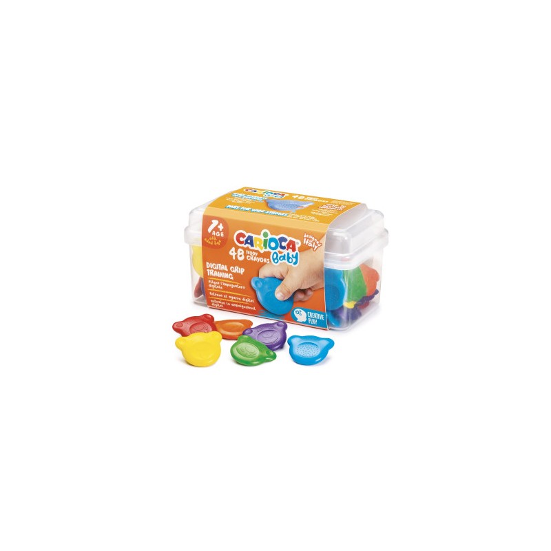 Carioca Teddy Crayons BABY - 48 Uds