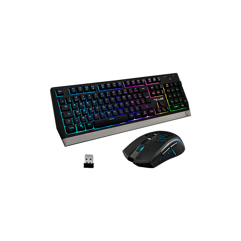 THE G-LAB WIRELESS GAMING COMBO - MOUSE + KEYBOARD - SPANISH LAYOUT (COMBO-TUNGSTEN/SP)