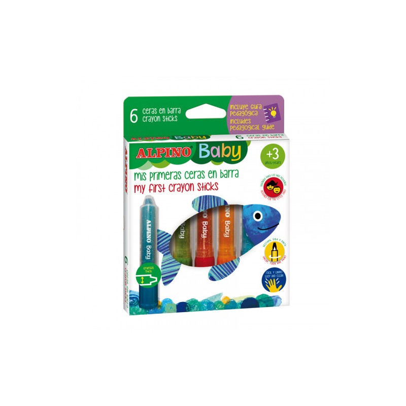 ESTUCHE 6 CERAS EN BARRA BABY ALPINO PX002006