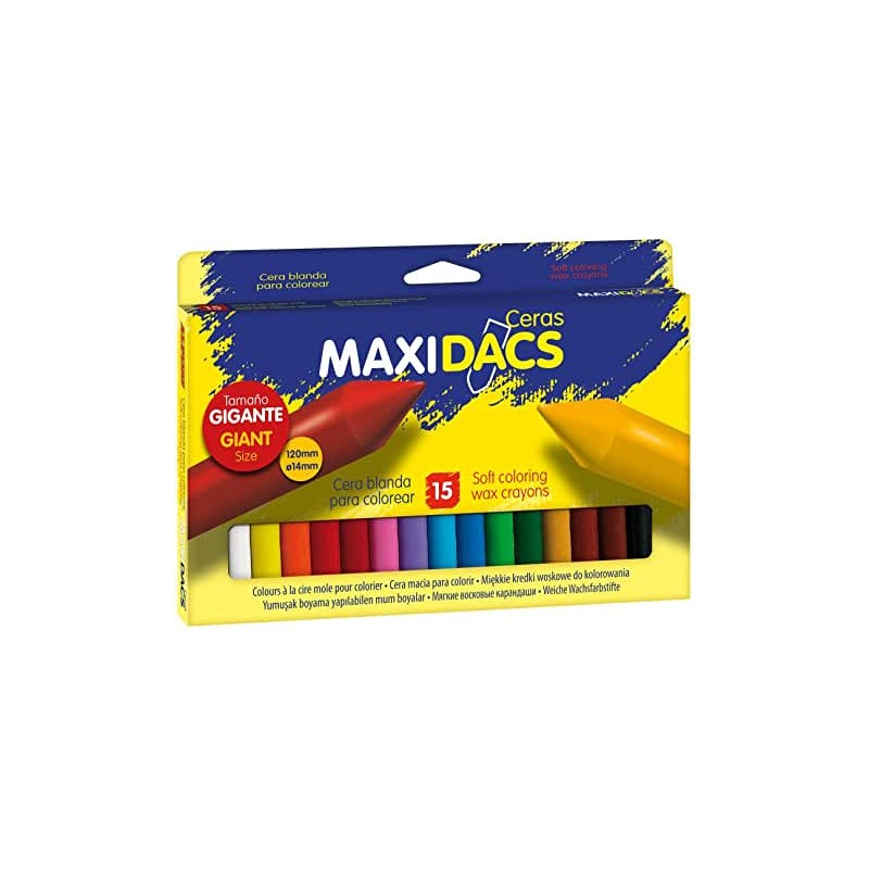 ESTUCHE 15 CERAS PARA NIÑOS MAXIDACS DACS DX050216