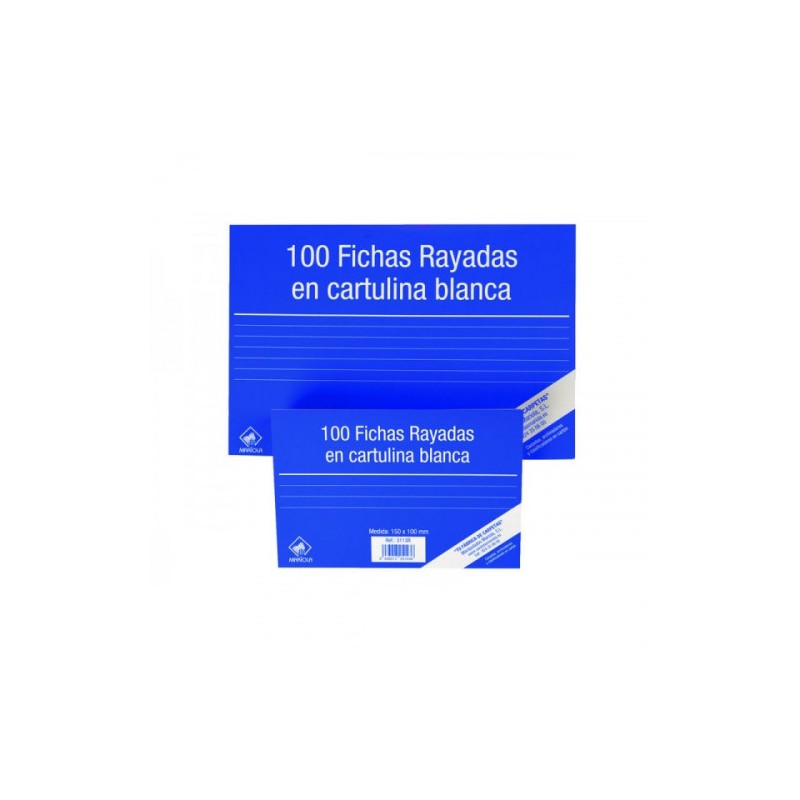 100 FICHAS DE CARTULINA LISA (200X120 MM) Nº. 4 MARIOLA 3114L