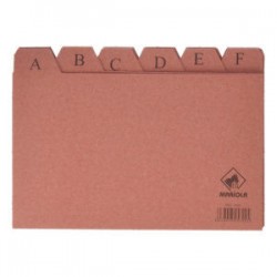 INDICE FICHEROS CARTON CUERO A-Z (200X120 MM) Nº. 4 MARIOLA 3104