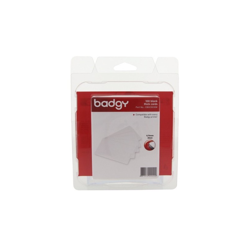 PACK 100 TARTEJAS PVC BADGY CBGC0030W
