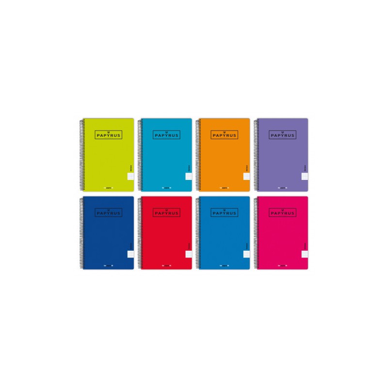 CUADERNO TAPA POLIPROPILENO EXTRADURA UNICLASIC FOLIO 80 HOJAS 90GR. 4X4 COLORES SURTIDOS PAPYRUS 88442099