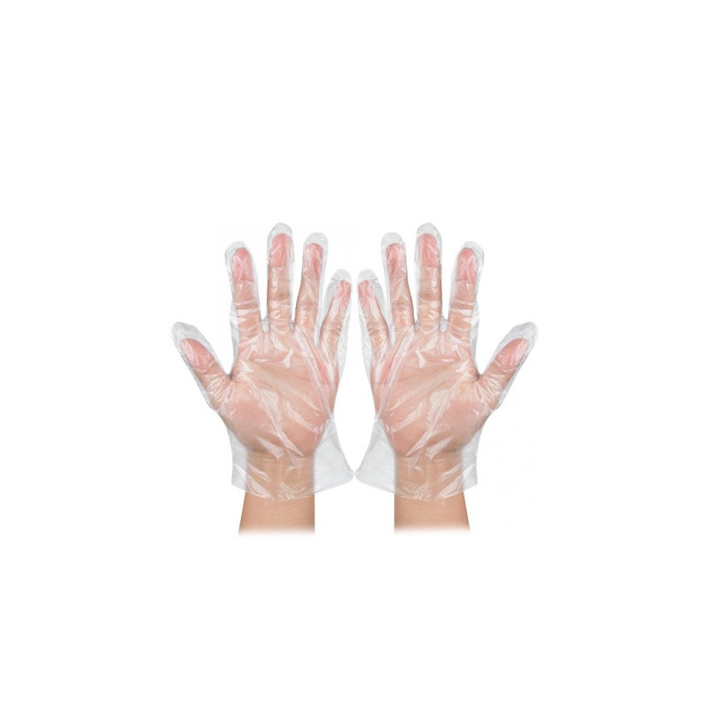 BOLSA DE 100 GUANTES HIGIENICOS DESECHABLES TRANSPARENTES TALLA ÚNICA ED0024CT3
