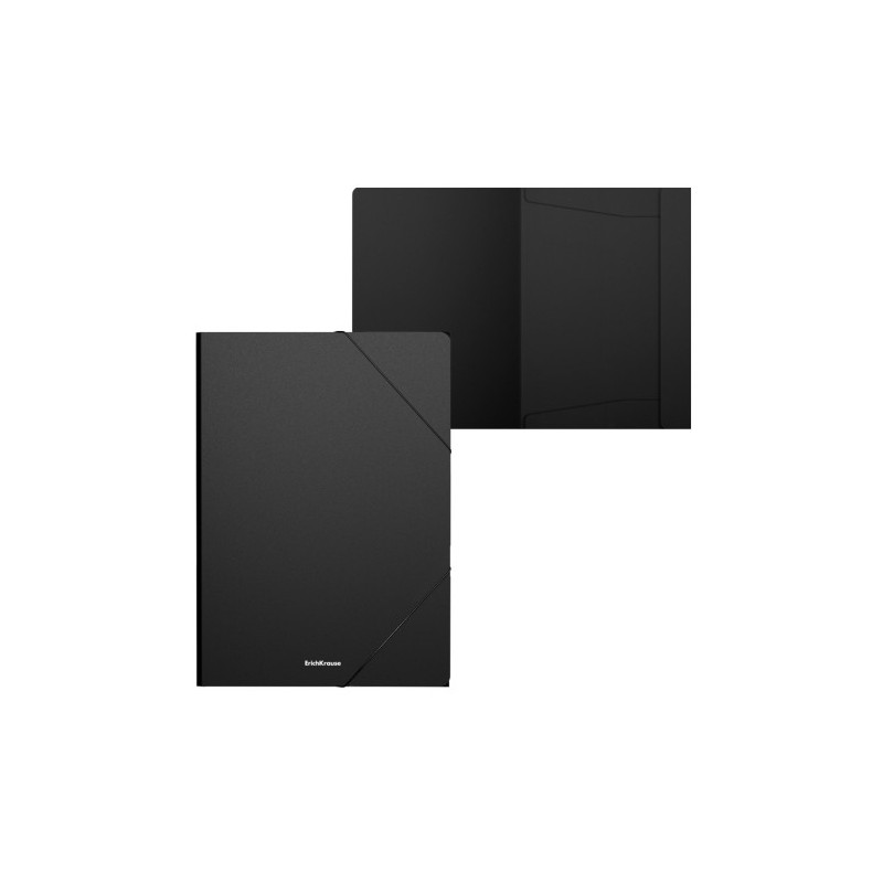 CARPETA CON GOMAS ELÁSTICAS MATT CLASSIC, A4, NEGRO ERICH KRAUSE 59228