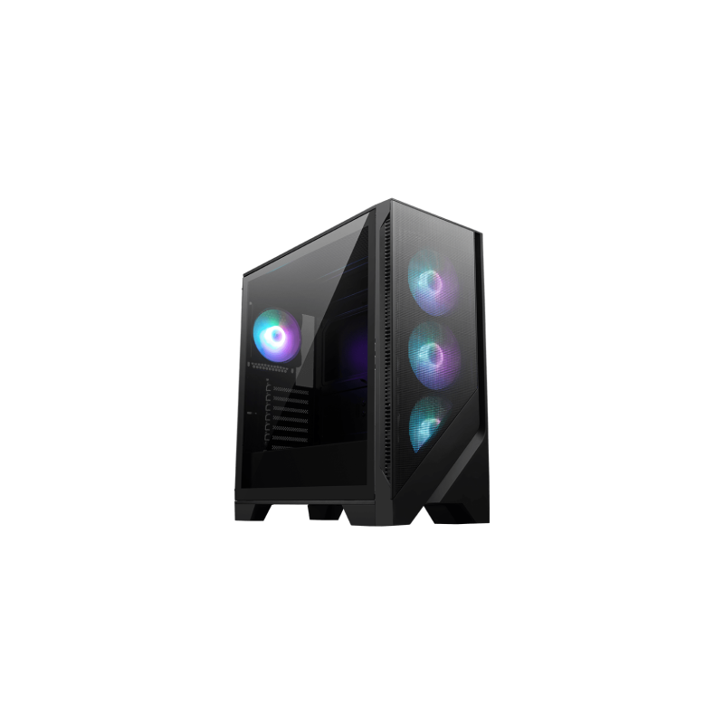 MSI MAG FORGE 320R AIRFLOW carcasa de ordenador Micro Torre Negro, Transparente