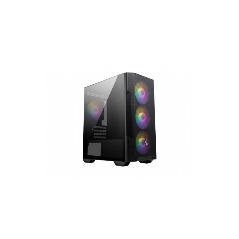 MSI MAG FORGE M100R carcasa de ordenador Midi Tower Negro, Transparente