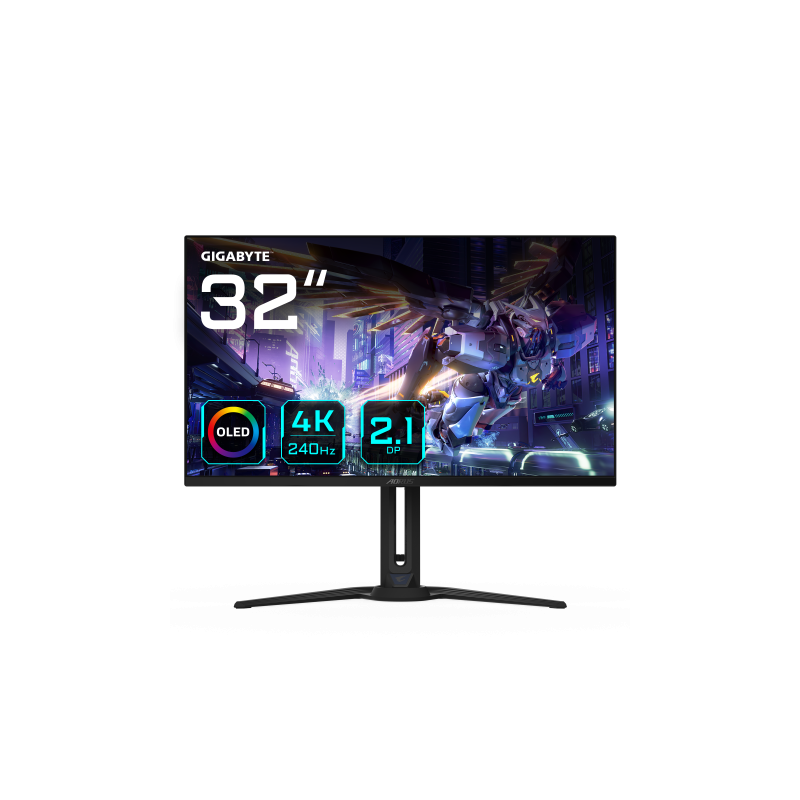 AORUS FO32U2P pantalla para PC 80 cm (31.5") 3840 x 2160 Pixeles 4K Ultra HD OLED Negro