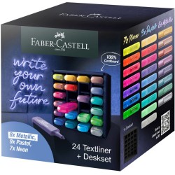 Faber-Castell 254602 marcador 24 pieza(s) Punta de cincel Multicolor