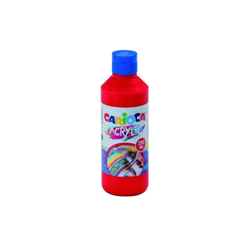 BOTELLA PINTURA ACRILICA 250 ML. ROJO CARIOCA 40431/10