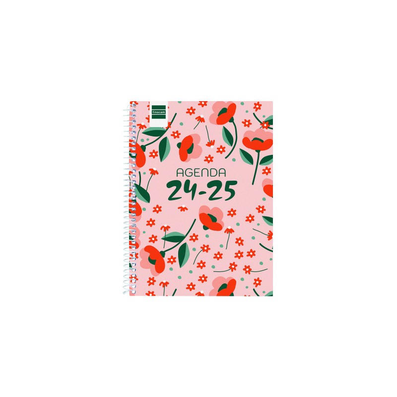 AGENDA ESCOLAR 2024-2025 4º 155X212 SEMANA VISTA HORIZONTAL COOL FLORAL FINOCAM 645040625
