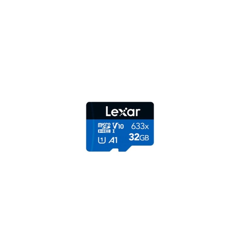 LEXAR 32GB HIGH-PERFORMANCE 633X MICROSDHC UHS-I, UP TO 100MB/S READ 20MB/S WRITE C10 A1 V10 U1