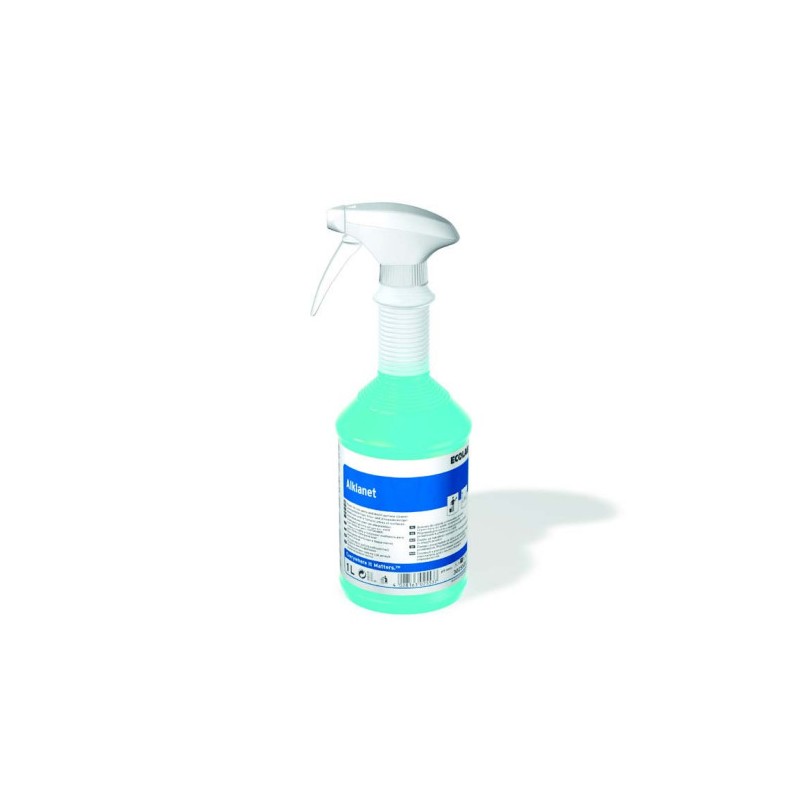 BOTELLA LIMPIACRISTALES Y MULTIUSOS PROFESIONAL 1L CON PULVERIZADOR  ALKLANET ECOLAB LI0T4