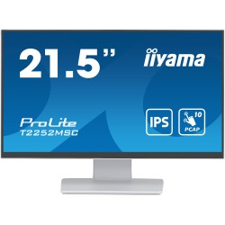 MONITOR IIYAMA 21,5" WHITE BONDED PCAP, 10P TOUCH WITH ANTI-FINGER PRINT COATING, 1920X1080, IPS-SLIM PANEL DESIGN, HDMI, DISPLA
