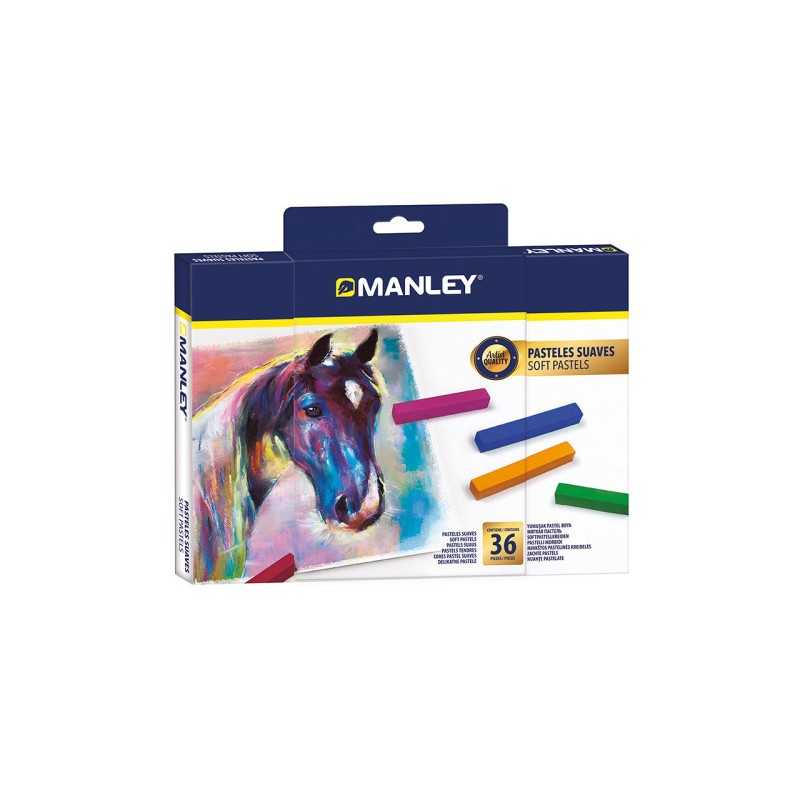 ESTUCHE 36 SOFT PASTELS MANLEY MSP00036